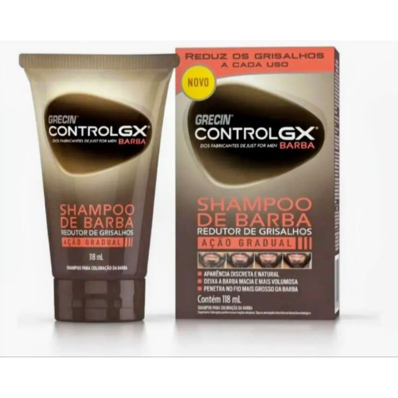 Shampoo de Barba Control GX 118ml - Redutor de Grisalhos com Ação Gradual