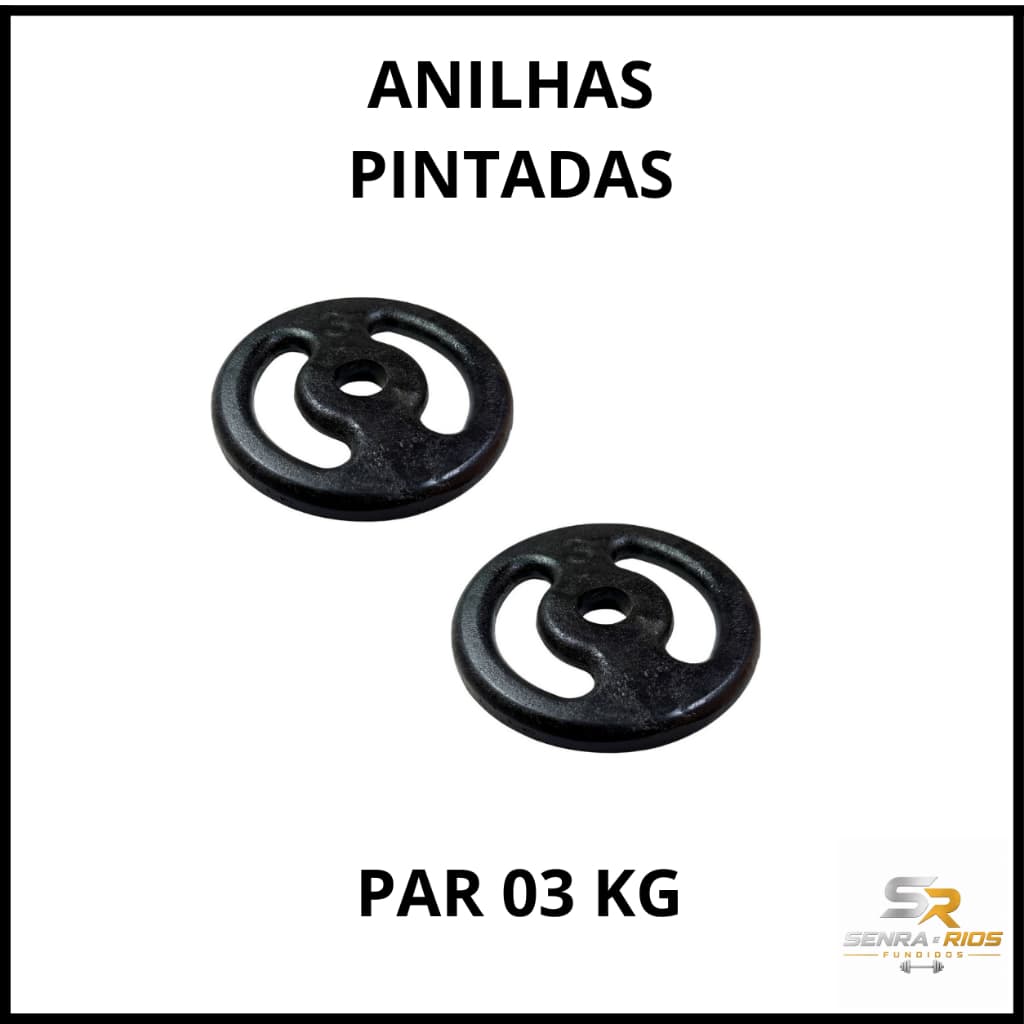 Par Anilha Pintada 03 KG - Preta