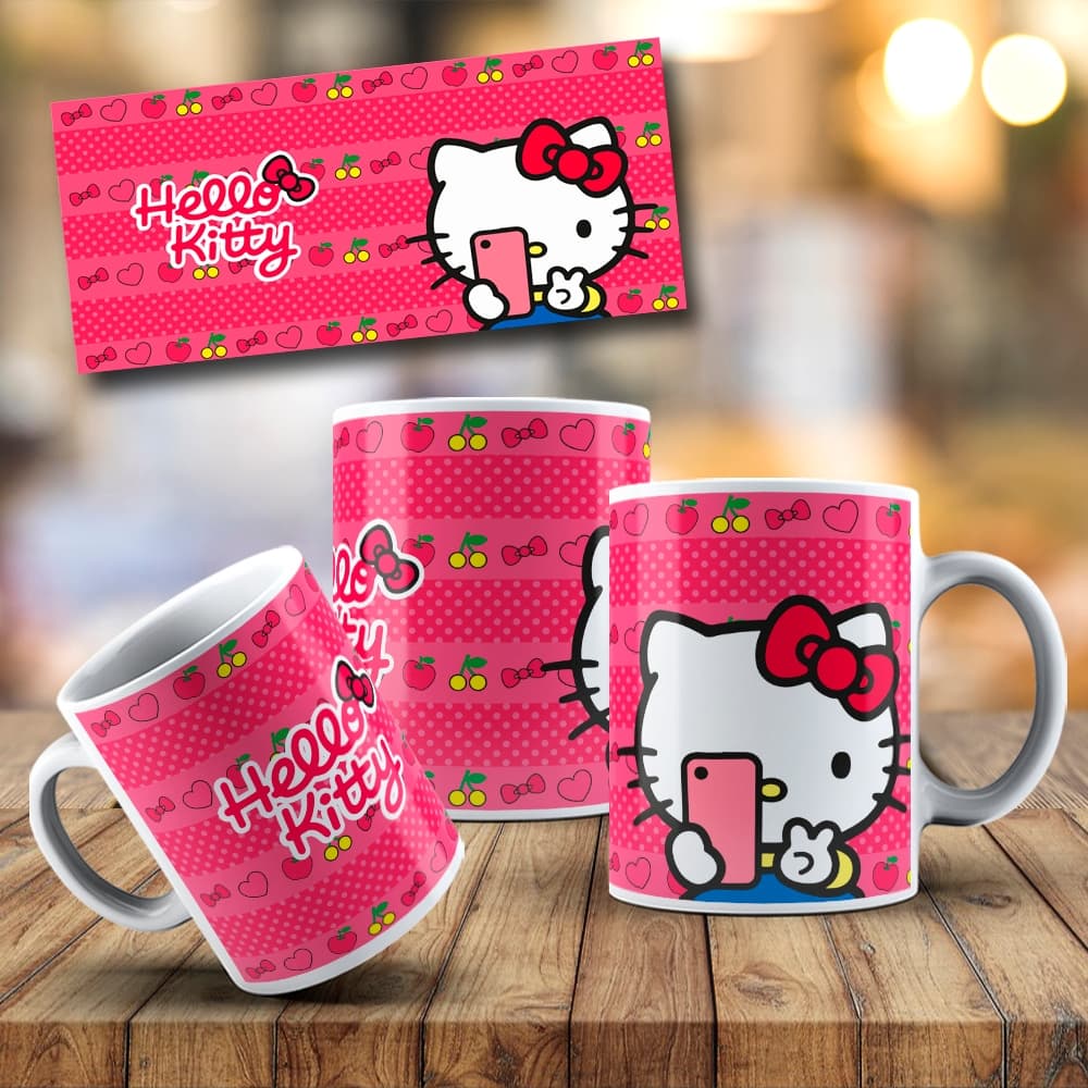 Caneca Hello Kitty | Personalizada com nome | Presente Personalizado | Cerâmica 325ml | 14 modelos