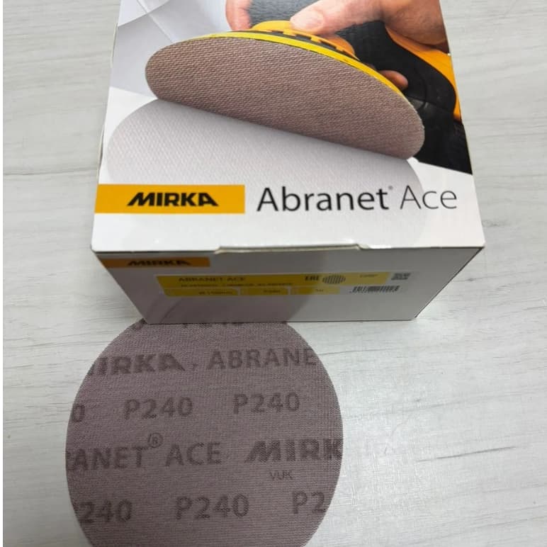 Disco Lixa Tela Mirka Abranet 150mm 6 polegadas 50 Unidades Grão 240