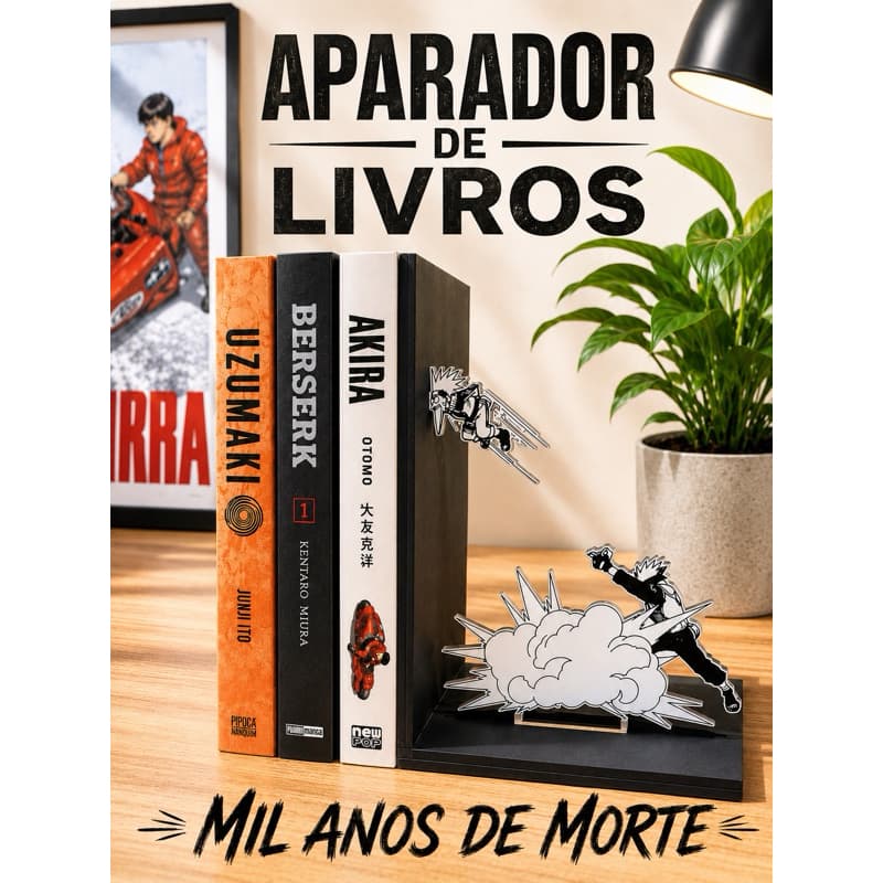 Aparador de Livros Mil Anos de Morte – Decoração Geek Inspirada em Anime