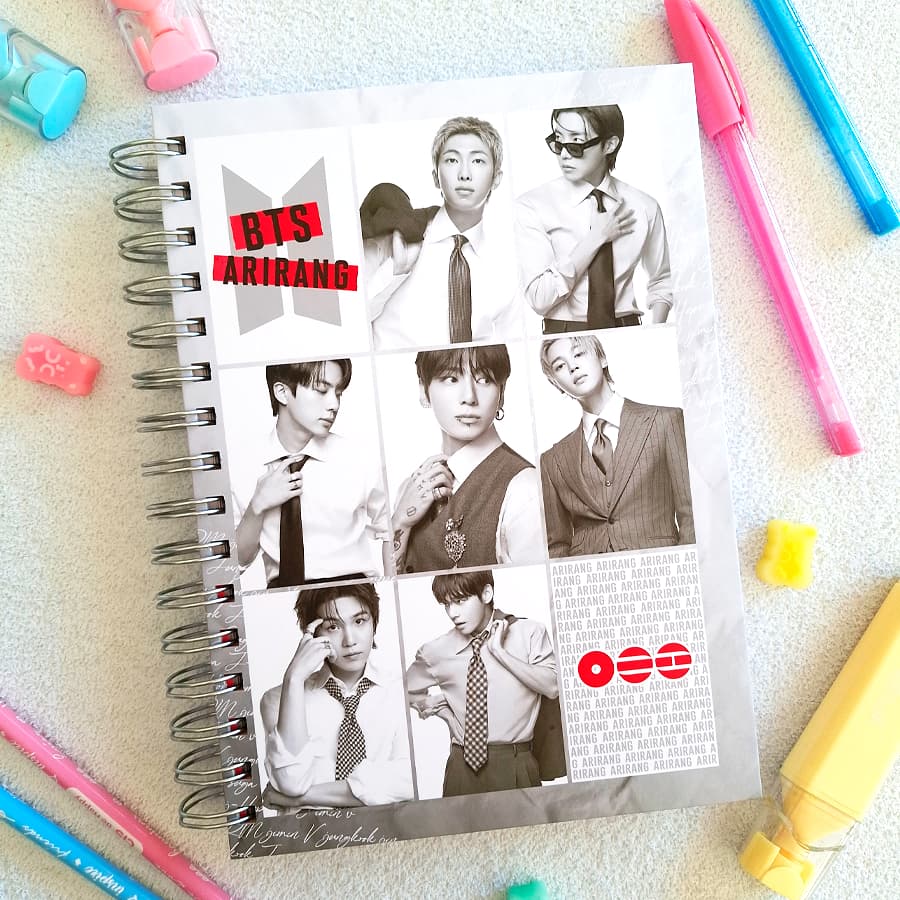 Caderno artesanal Fanmade Kpop Arirang | BTS | Caderno A5 PRONTA ENTREGA