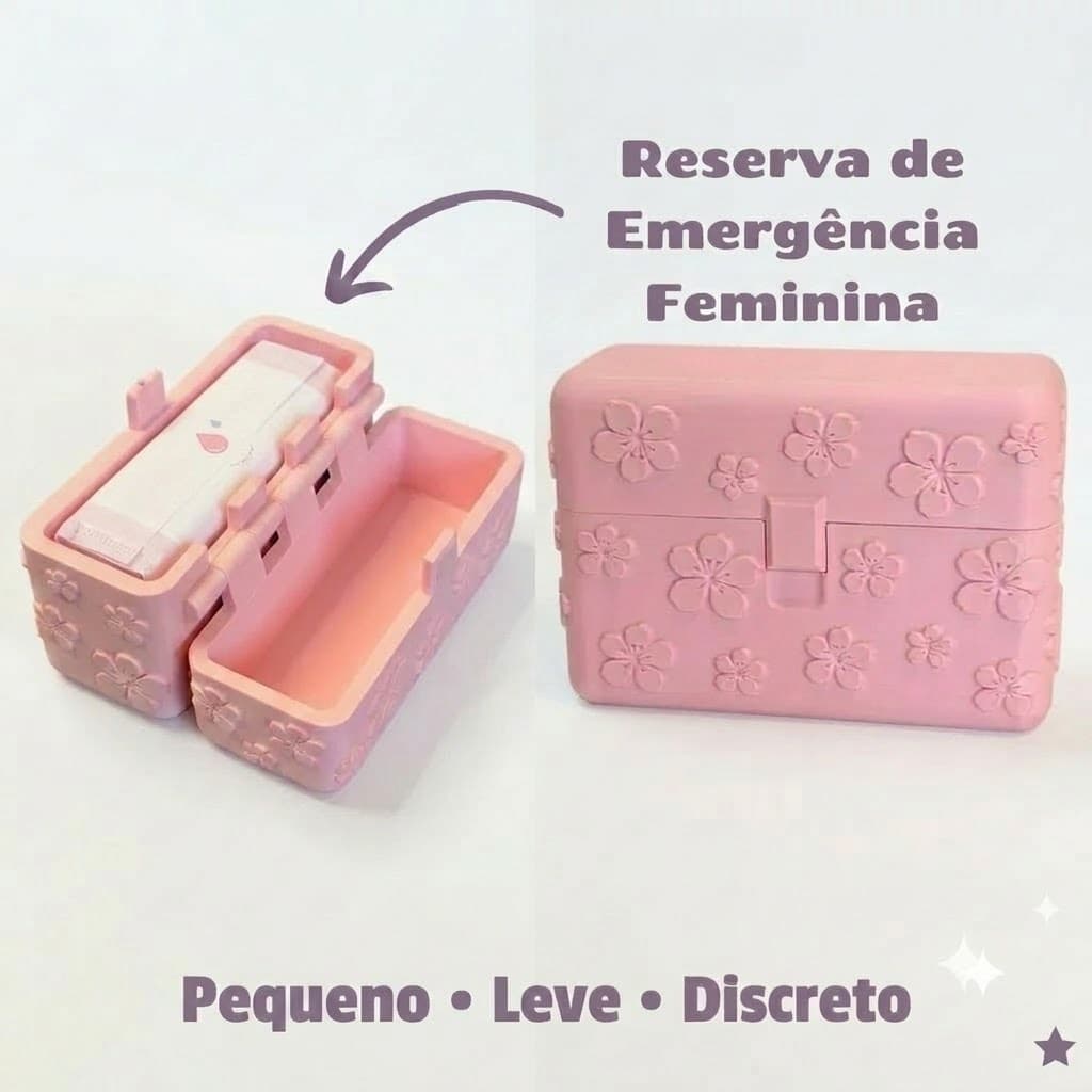 Porta Absorvente de Bolsa Discreto Estojo Organizador Íntimo Feminino