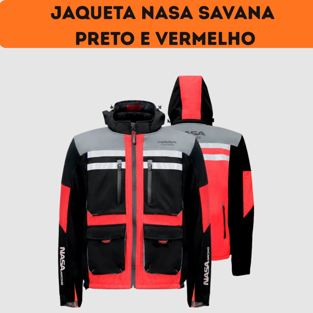 Jaqueta Motociclista NASA Savana Com Proteções Removíveis