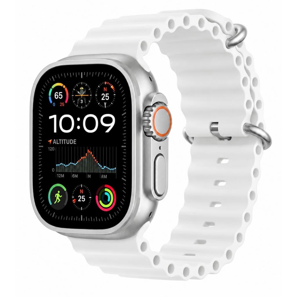 Pulseira de Silicone para Apple Watch com Ajuste Confortável - Branca