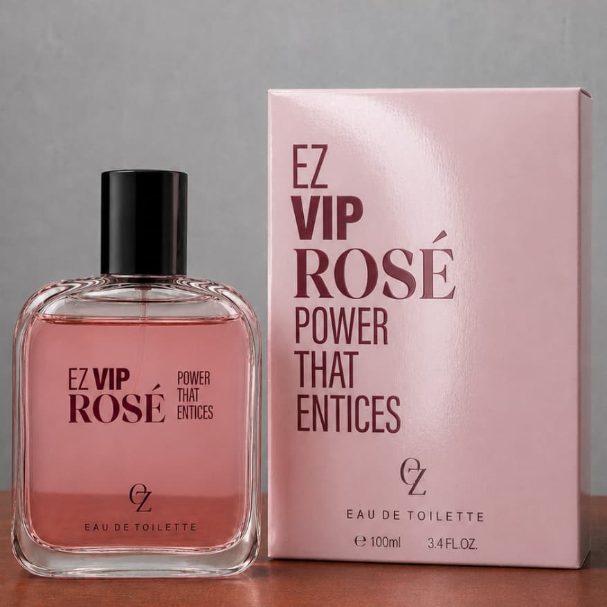Perfume Feminino 100ml Ez Vip Rosé Eau De Toilette Alta Fixação