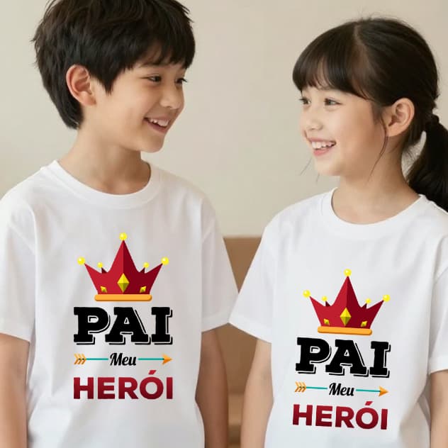 Camiseta Infantil Dia Dos Pais Personalizada Blusa Estampada