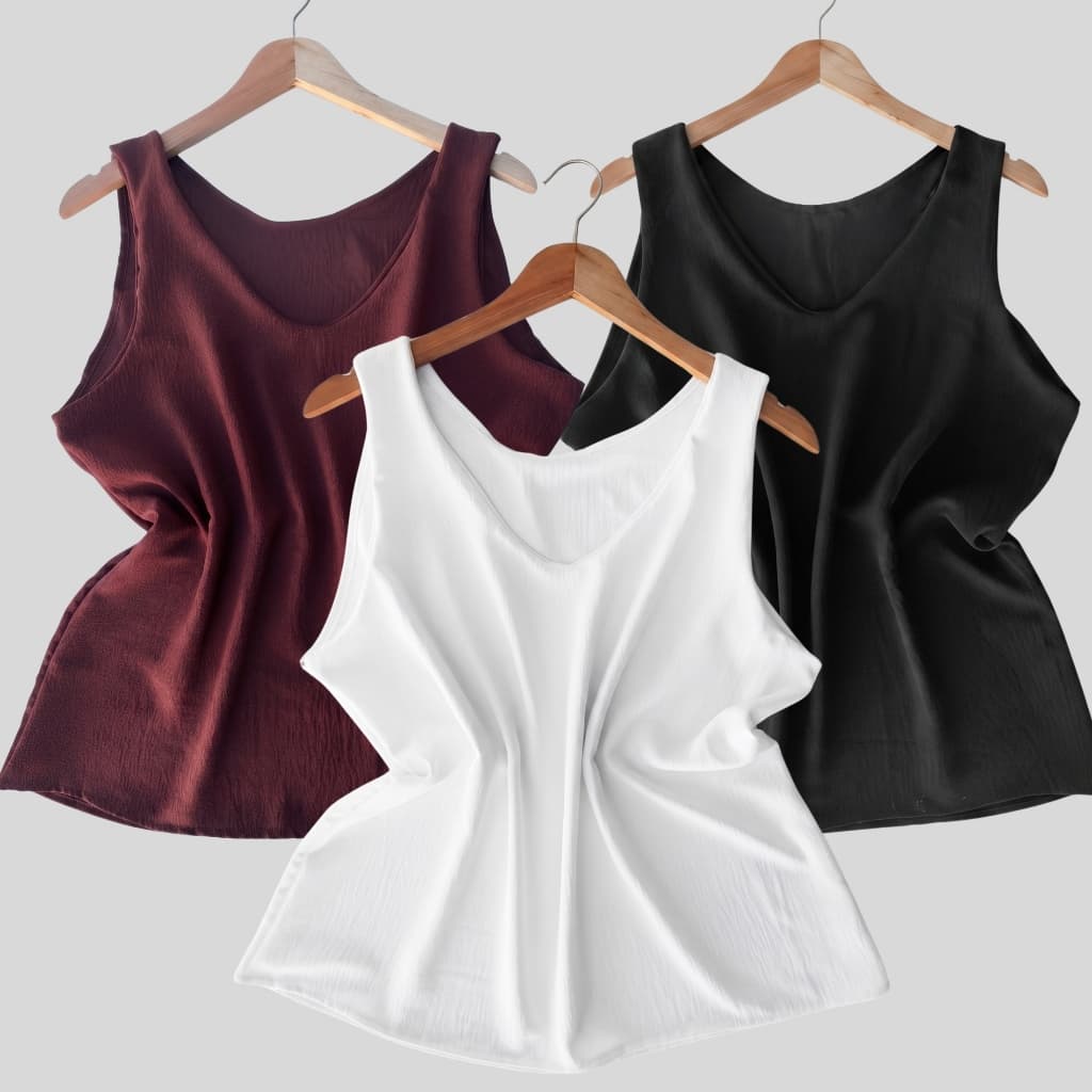 Blusa Regata Feminina  Duplo Forro em Tecido Duna Lisa Básica com Alça Larga Grossa Confortável