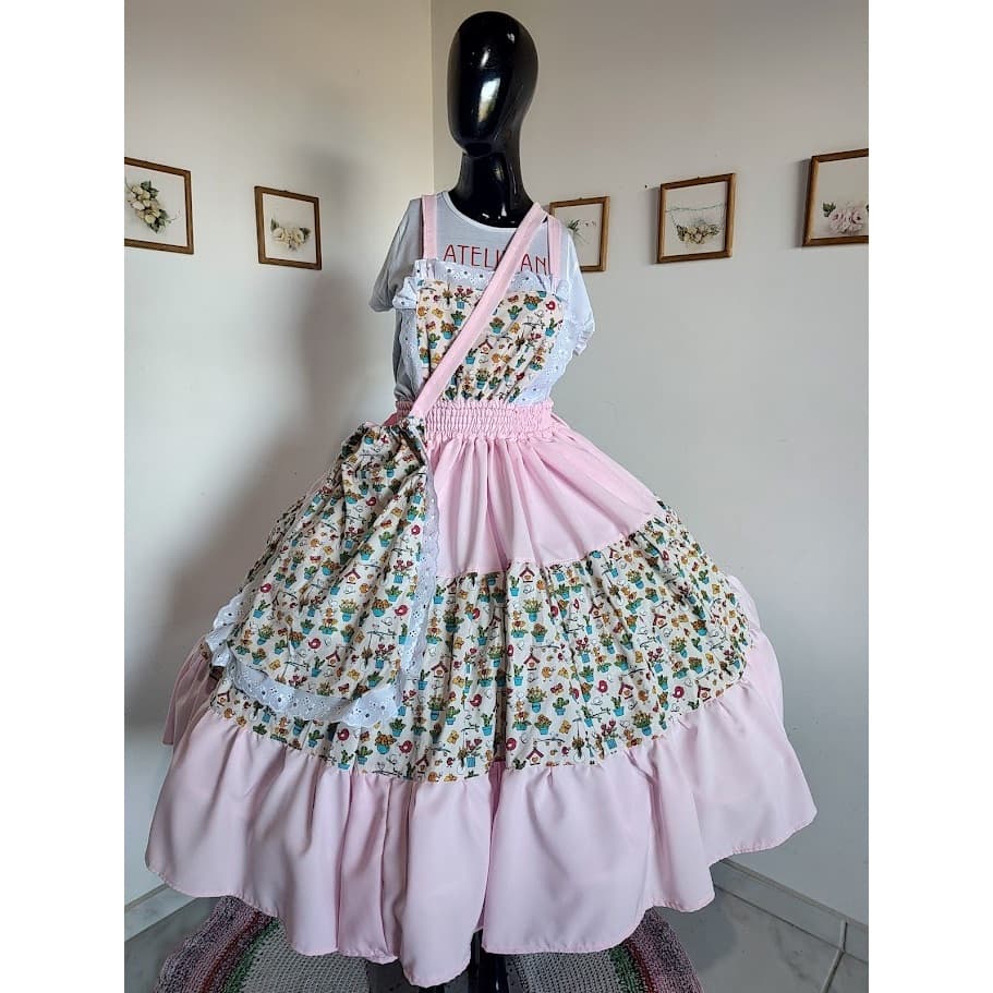 Conjunto de Erê Rosa Passarinhos Umbanda/Candomblé