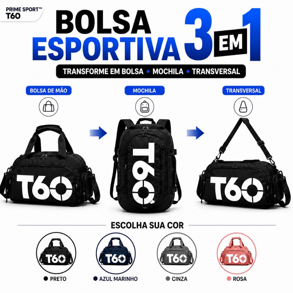 Bolsa Mala Esportiva Mochila Costa Transversal Fitness Treino Futebol Academia impermeável