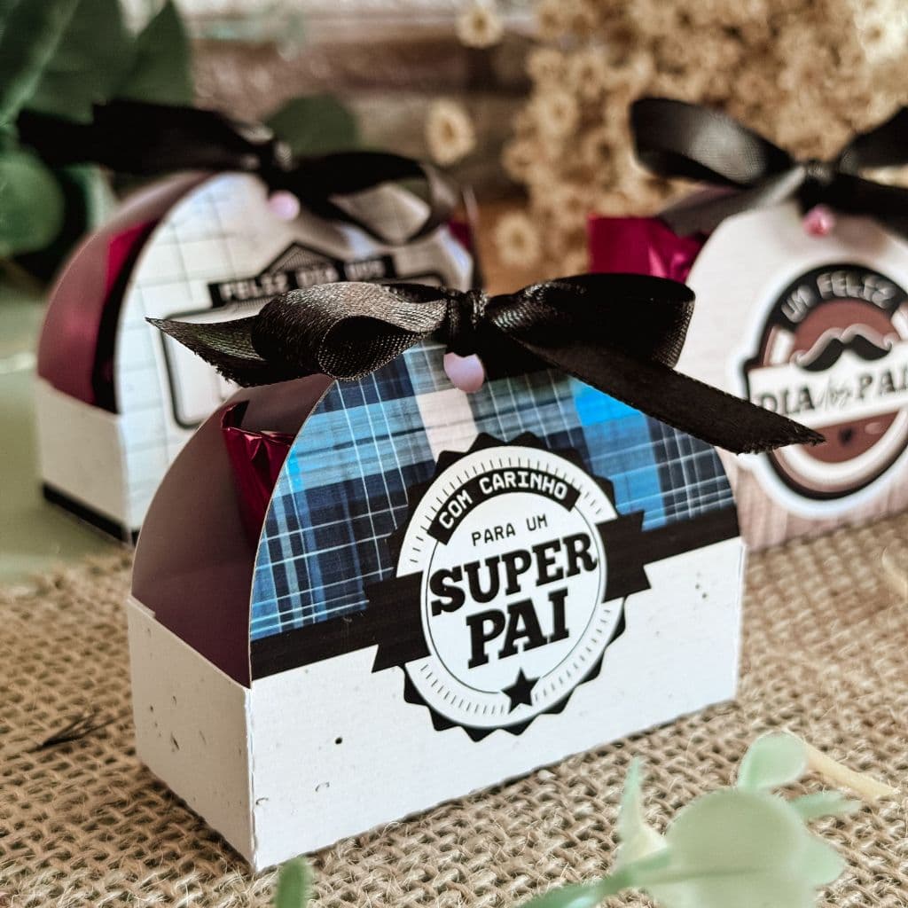 lembrancinha Caixinha Porta Bombom Dia dos Pais Personalizada | Kit 10, 20, 30, 50 e 100 Unidades