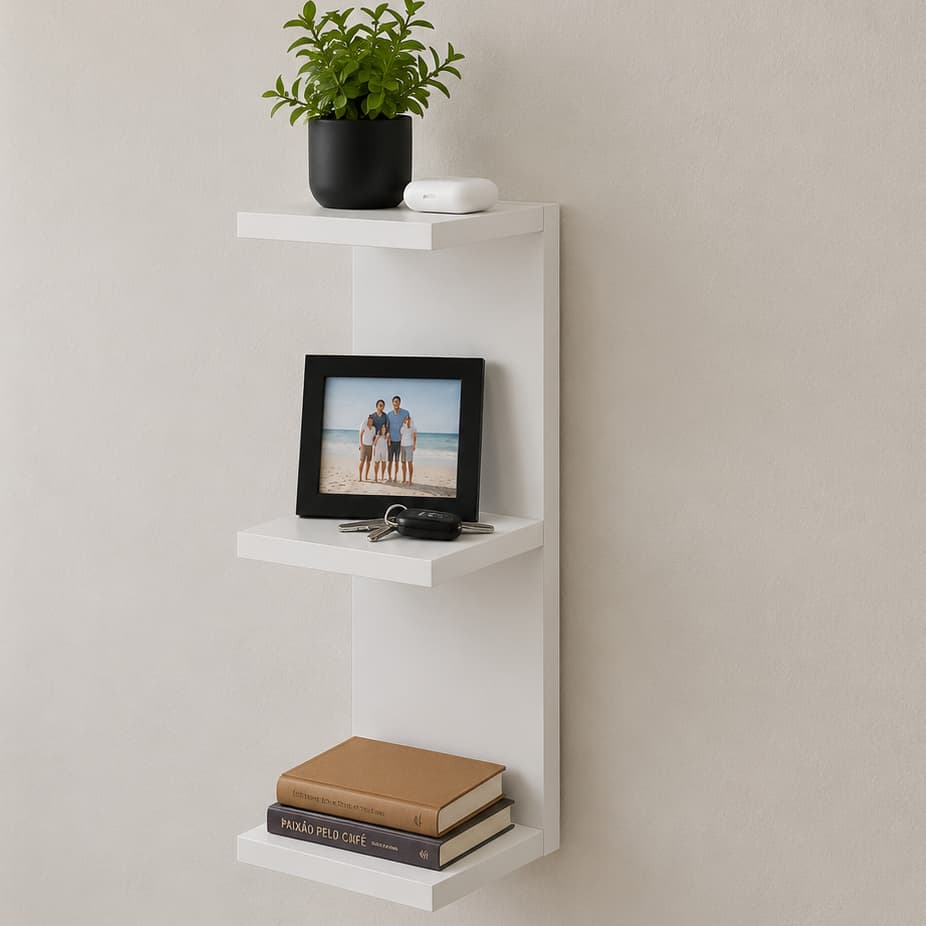 Torre Prateleira Estante MDF Multifuncional 60cm Sustentável Decoração Quarto Sala Cozinha Moderno