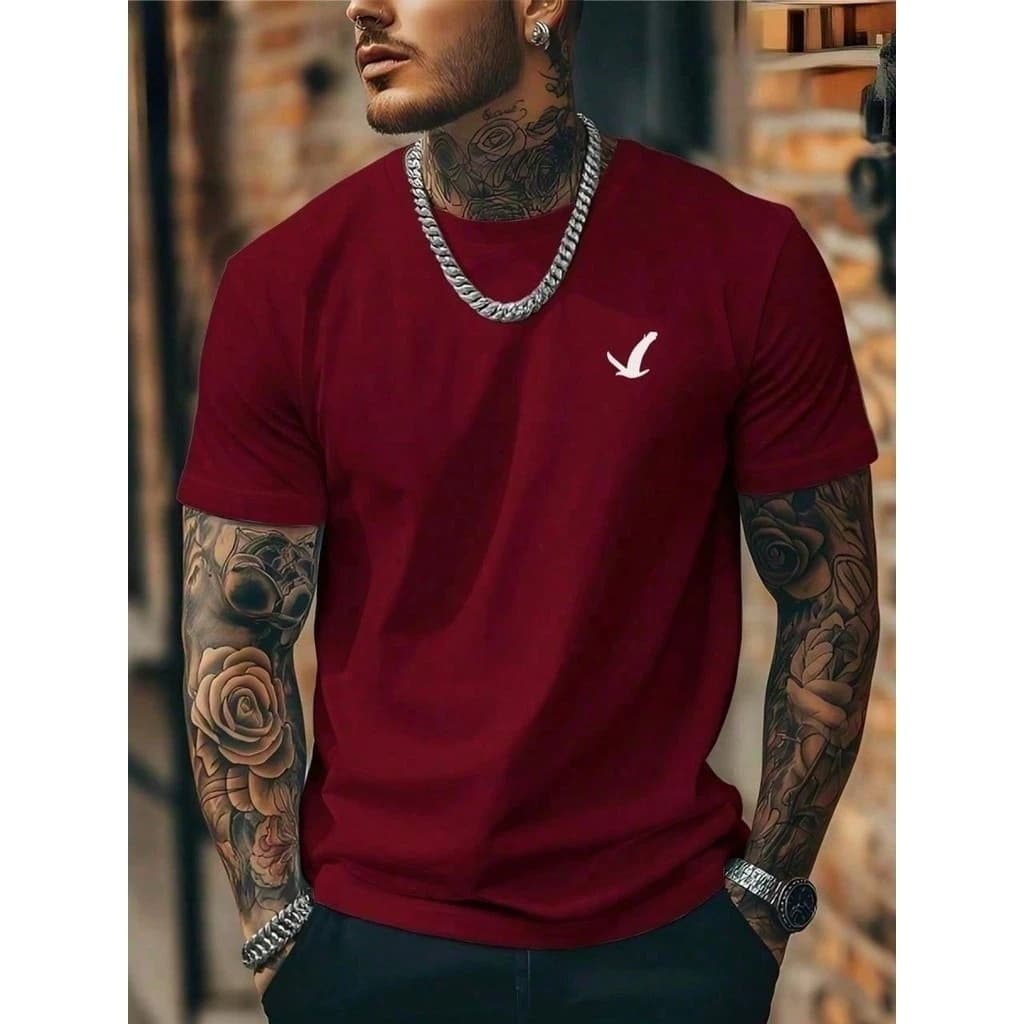 Camiseta Masculina de Aguia Camisa 100% Algodao tendencia basica premium gola redonda conforto
