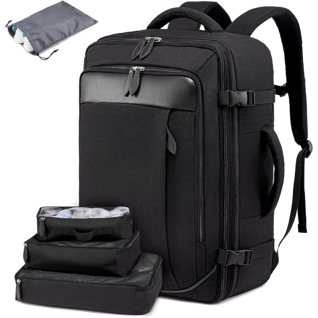 Mochila de Viagem 4 em 1 Grande Capacidade Impermeável Reforçada Expansível com Porta USB Modelo Unissex