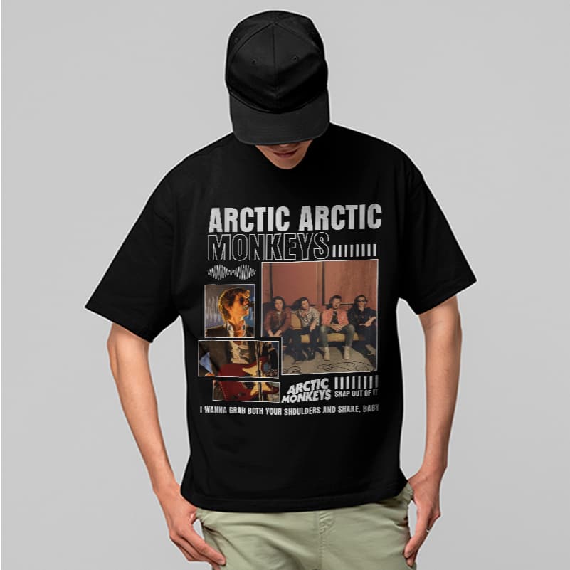 Camiseta Oversized Arctic Monkeys Snap Out Of It Indie Rock Unissex Estampa Premium Exclusiva