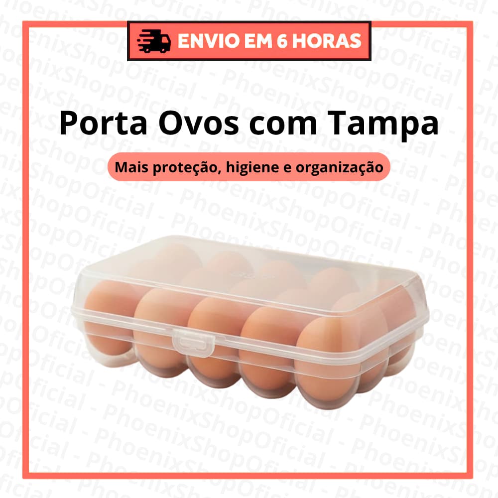 Porta Ovos Com Tampa 15 Ovos Caixa Organizadora P Geladeira