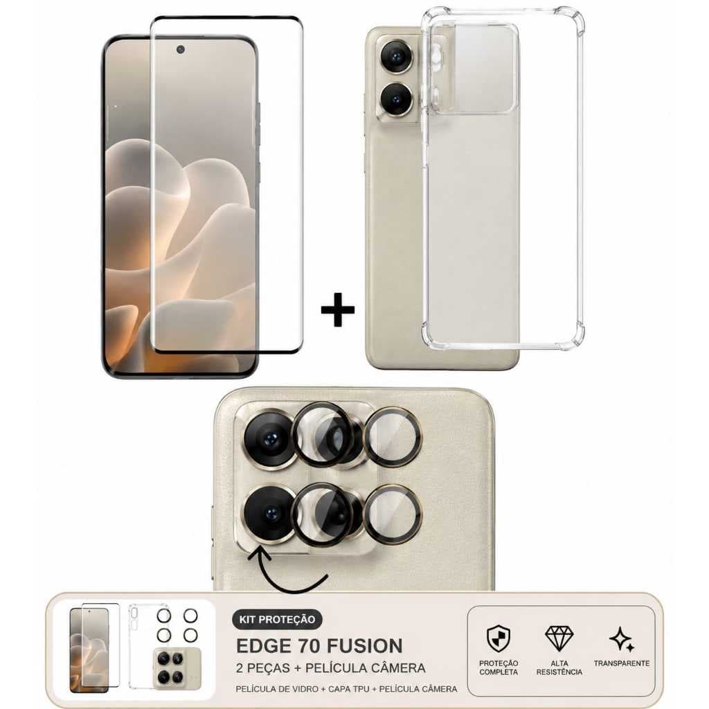 PELICULA PREMIUM Cerâmica 9D-Câmera -Capa PARA EDGE 70 FUSION