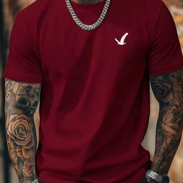 PROMOÇÃO Camiseta Masculina Pássaro lançamento tendência verão 100% Algodão