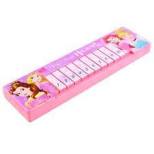 Teclado Musical Infantil Princesa Disney 10 Teclas Cor Rosa