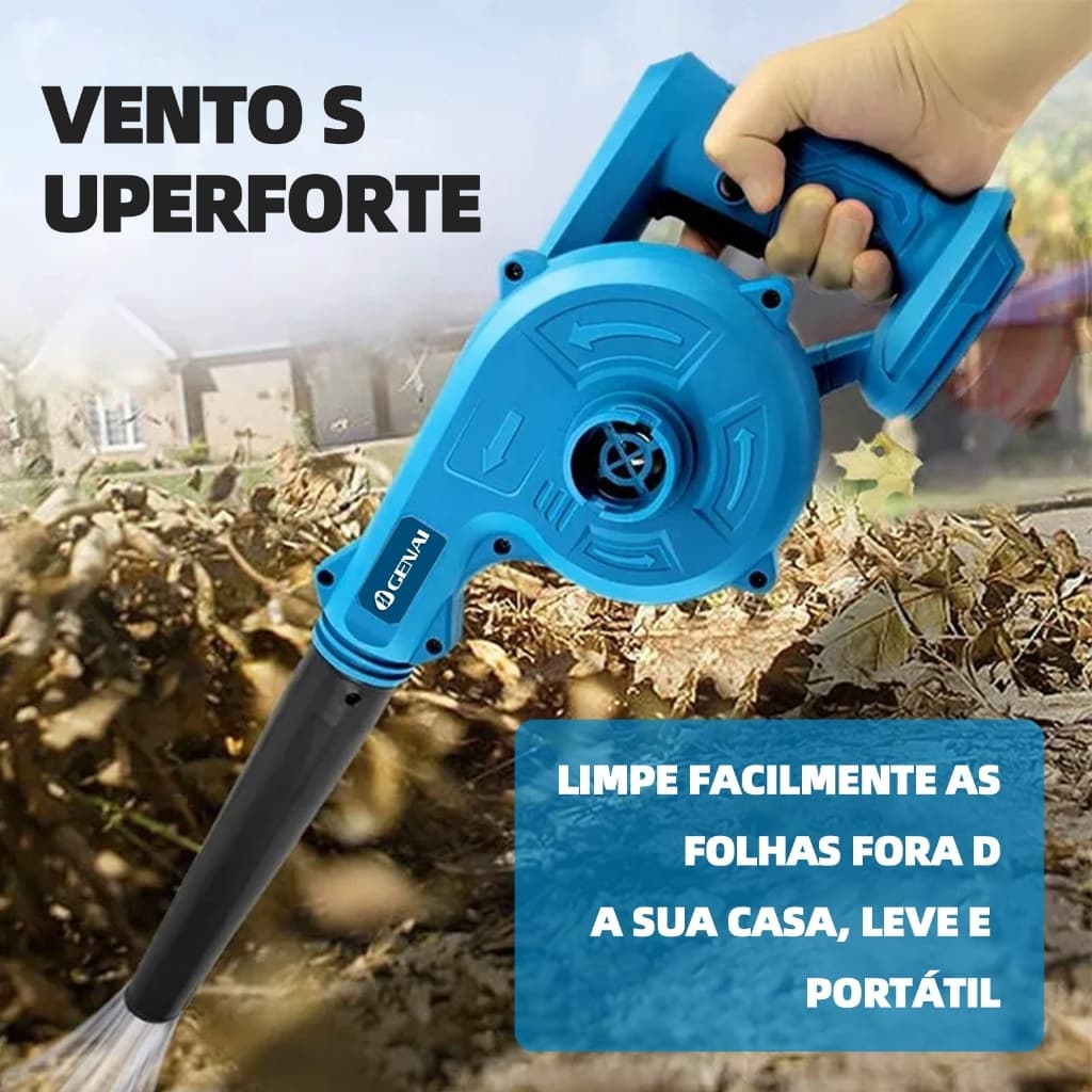 Soprador De Folhas Eletrico E Aspirador Com Bateria Portátil 2200w 48v
