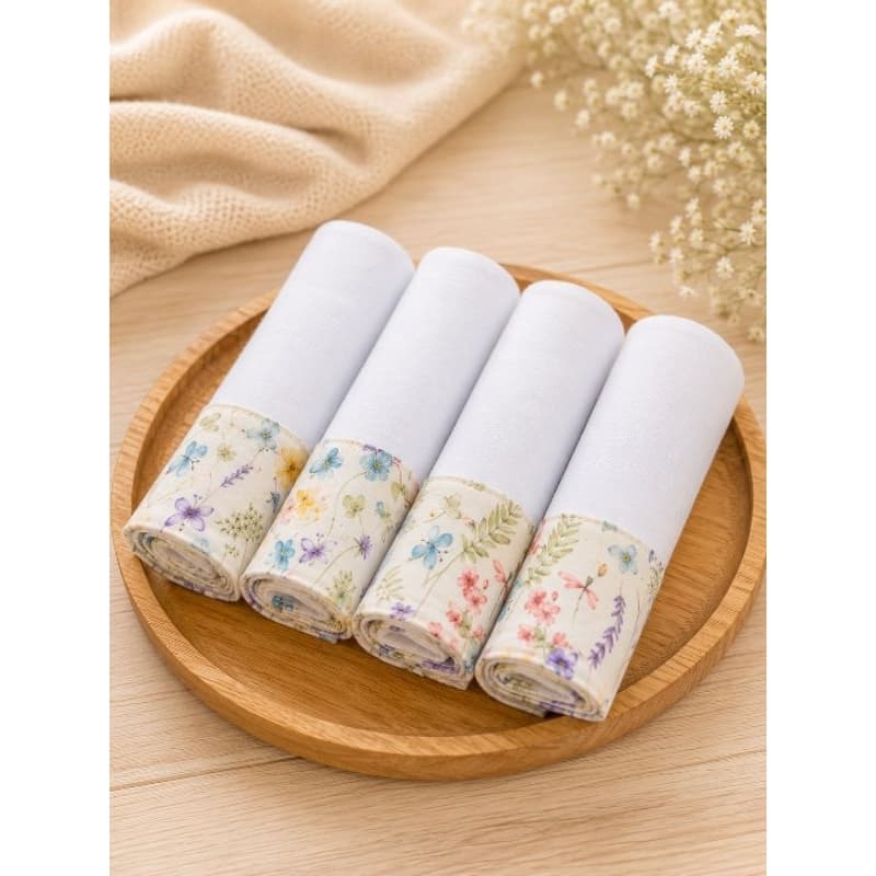 kit com 4 fraldas de boca temática 100% algodão. Barrado em tricoline 100% algodão.