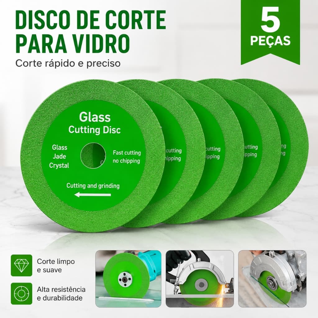 Disco Para Cortar Vidro Piso Espelho Ceramica Porcelanato Casa Reforma Materiais Diversos