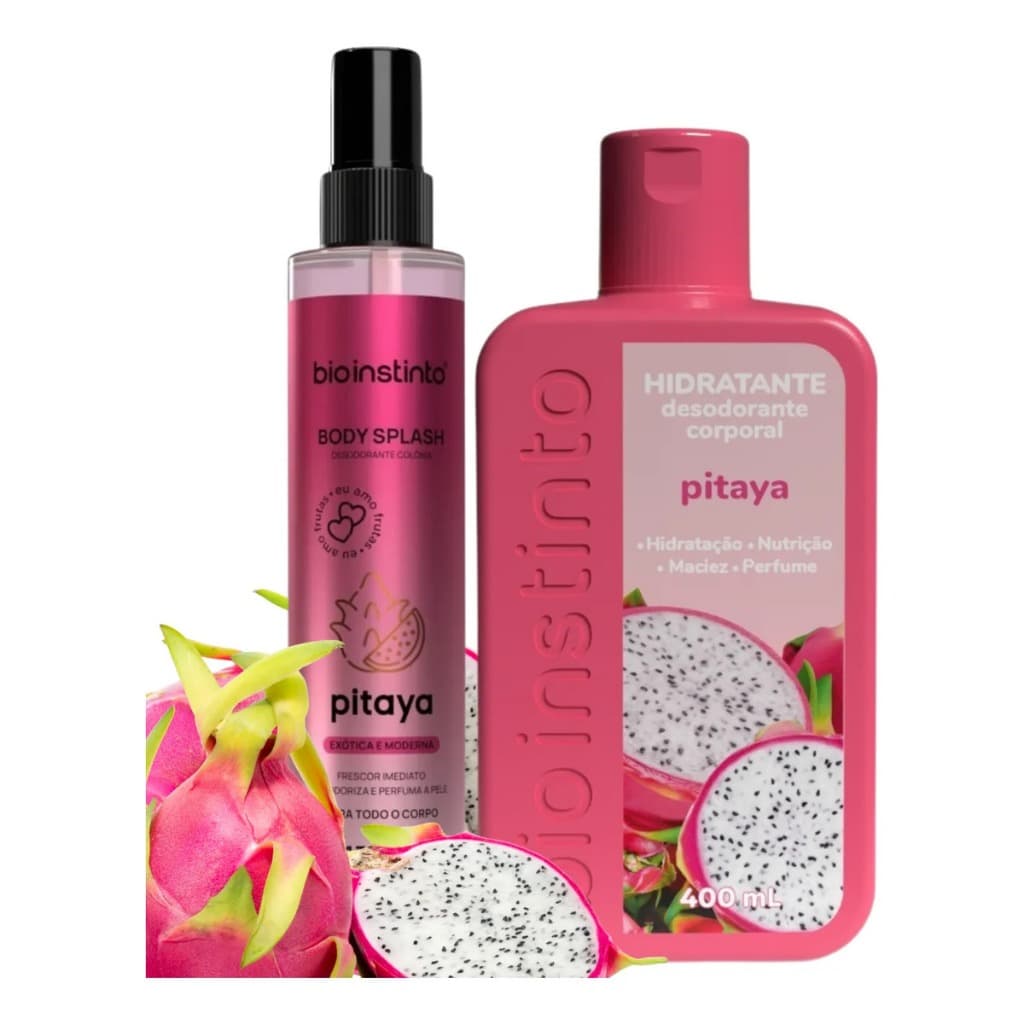 Body Splash Pitaya + Hidratante Corporal Bio Instinto Frutas Pitaya