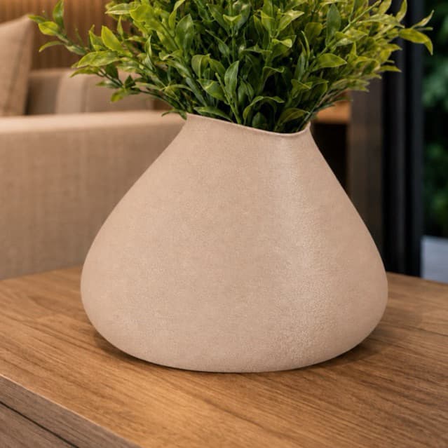 Vaso Decorativo Escultural Assimétrico Design Moderno Luxo
