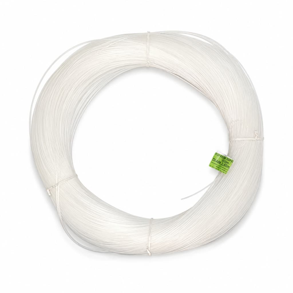 Linha de Pesca Branca Meada 2.80mm 500Mts Araty Suprema Super Soft Resistente e Macia