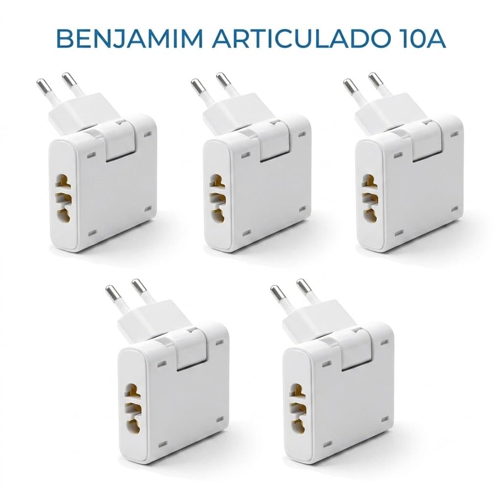 Adaptador Tomada Articulado Benjamin Multiplicador 3 Pinos