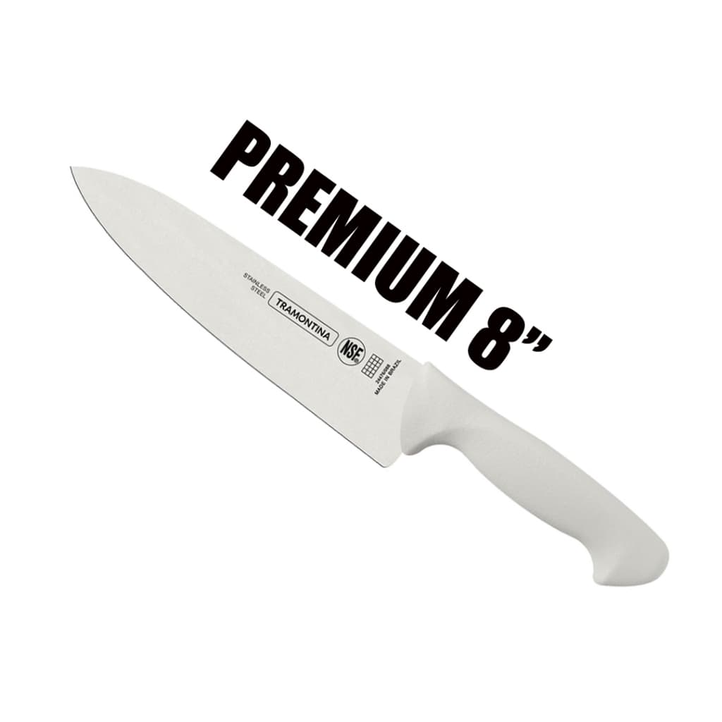 Faca Chef Tramontina Premium Lâmina Inox Cabo Polipropileno 8 polegadas