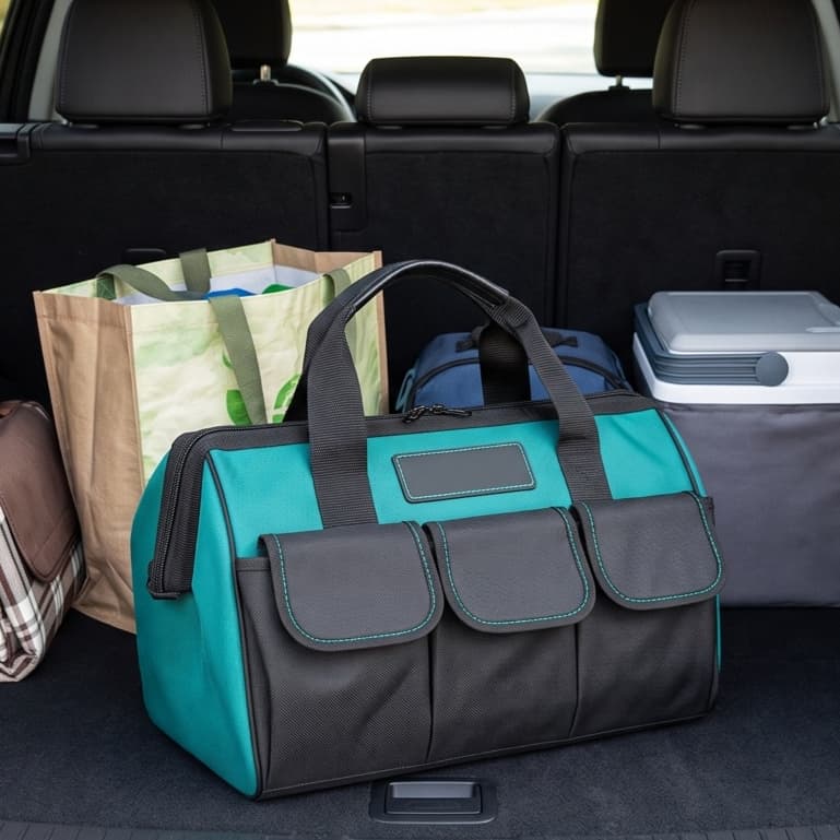 Bolsa Multiuso Organizadora Grande Bolsa de Armazenamento Portátil com Compartimentos Organizador para Casa e Carro