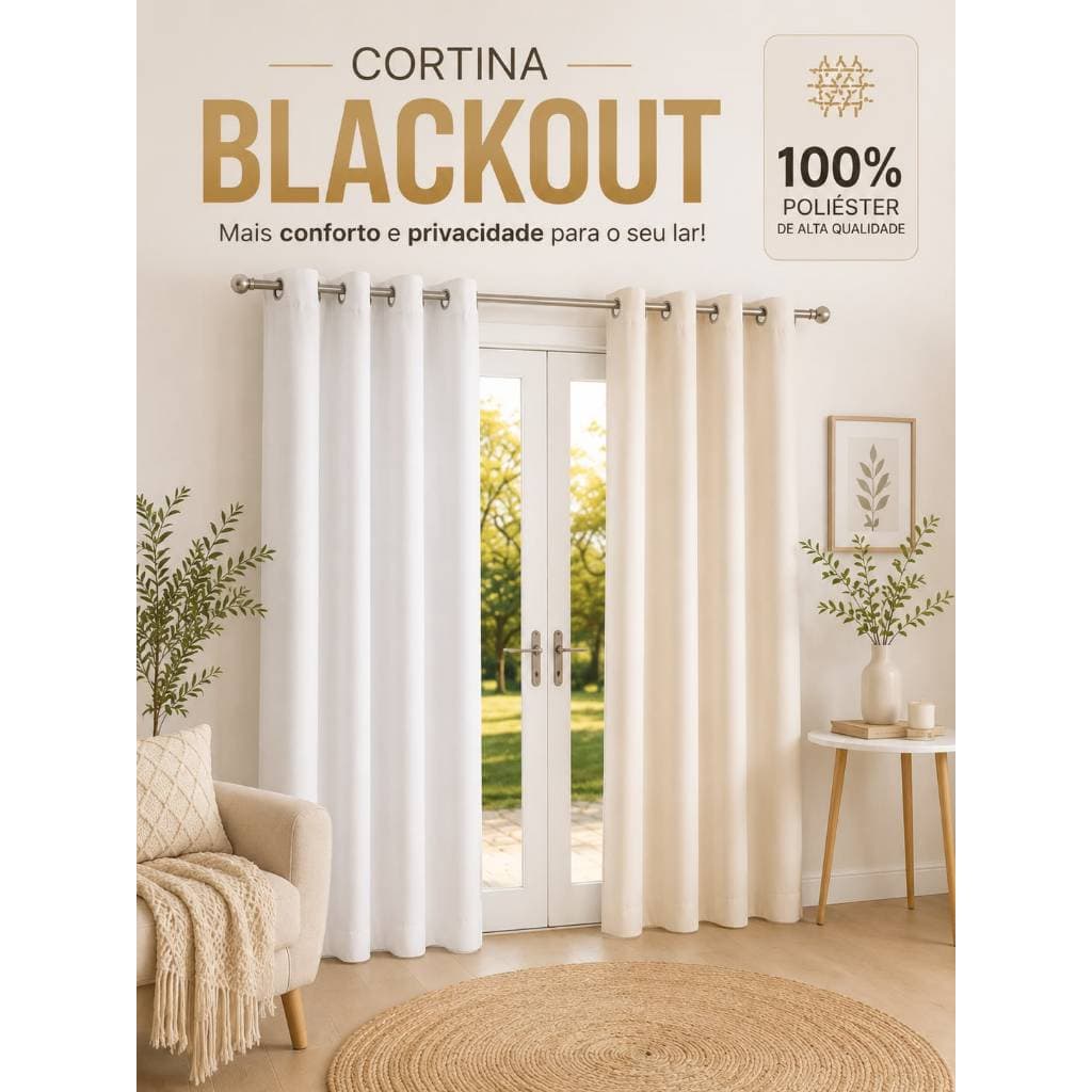 CORTINA BLACKOUT CORTA LUZ ILHÓS CORTINA PARA QUARTO SALA COZINHA ESCRITÓRIO DIVERSAS CORES 1,40 x 2,60