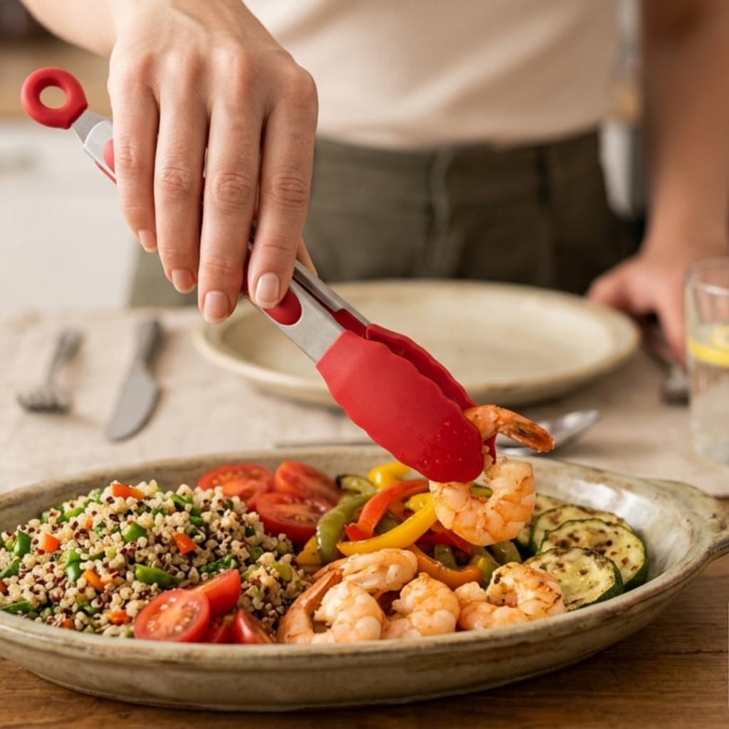 Pegador De Silicone Alimentos 21cm Pratos Quentes Saladas