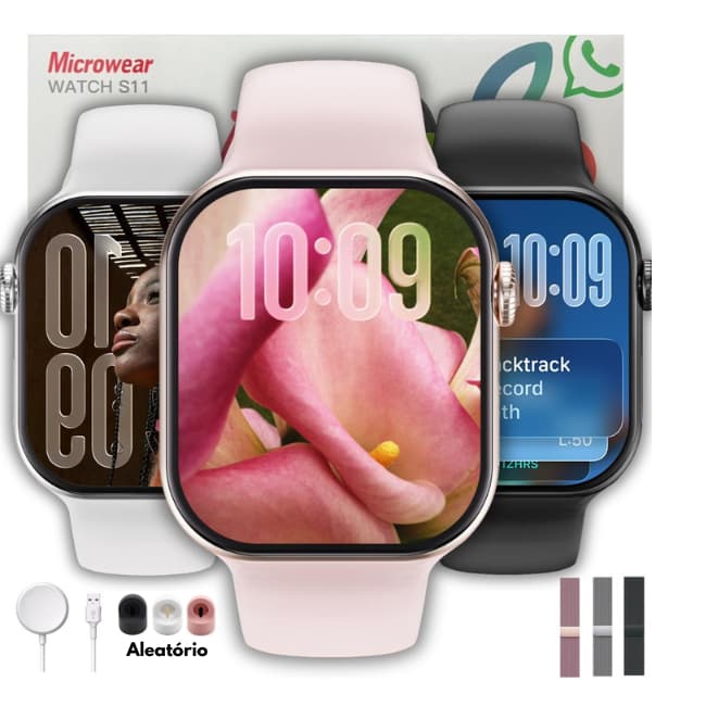 Microwear S11 47MM  Serie11 Relógio Smartwatch Responde Whatsapp + Brindes
