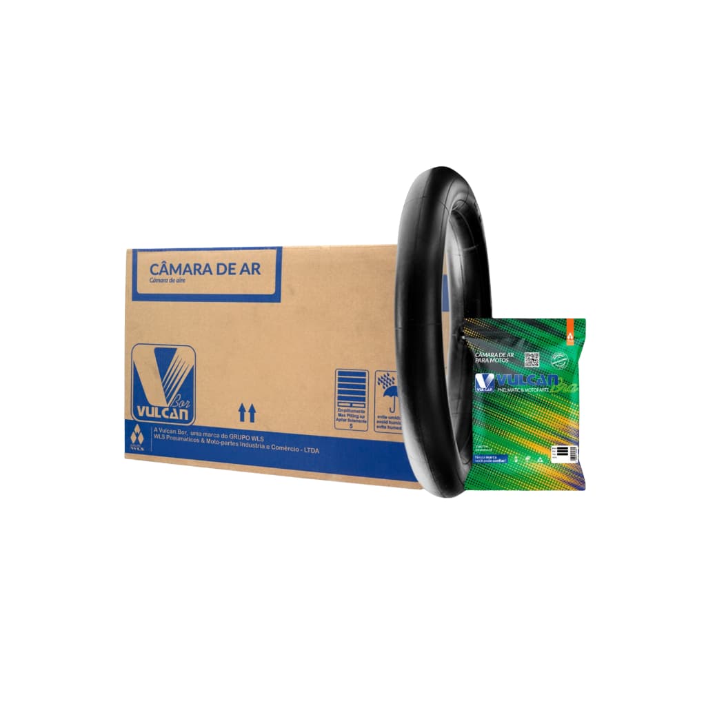Kit 10 Câmara De Ar Aro 18 CG Titan Fan YBR TR4 Vulcanbor Linha Vulcanbra