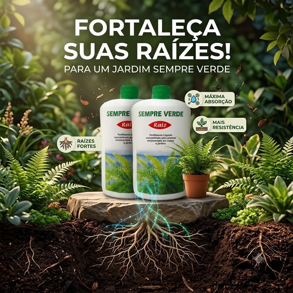 ADUBO FERTILIZANTE SEMPRE VERDE RAIZ 160ML 2 UNIDADES