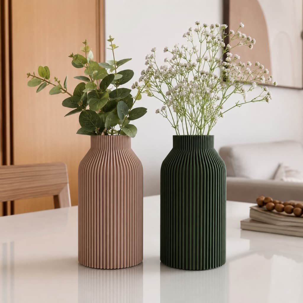 Kit 2 Vasos Garrafa Decoração Moderna Sala, Rack, Mesa, Cozinha