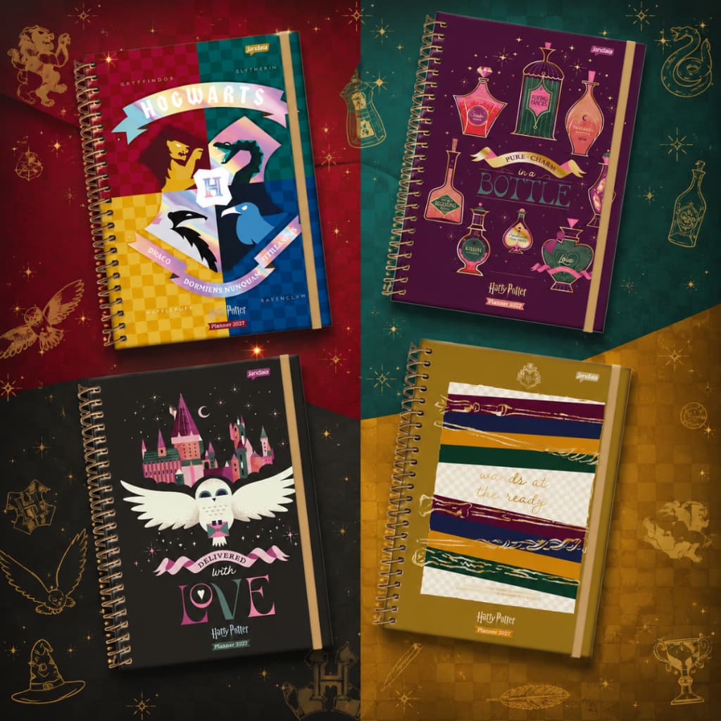 Agenda Planner Datado 2027 Harry Potter 160 Páginas 70g Tamanho 175 X 242mm Jandaia.