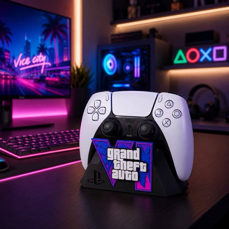 Suporte GTA VI Para Controle PS5  Series S X Gamer Decorativo