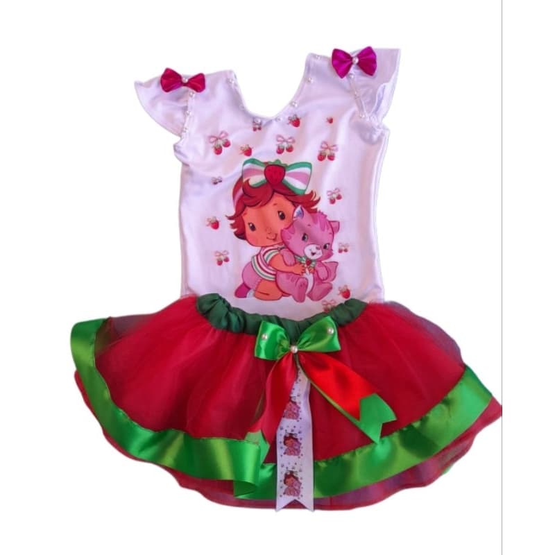 fantasia moranguinho Infantil Menina