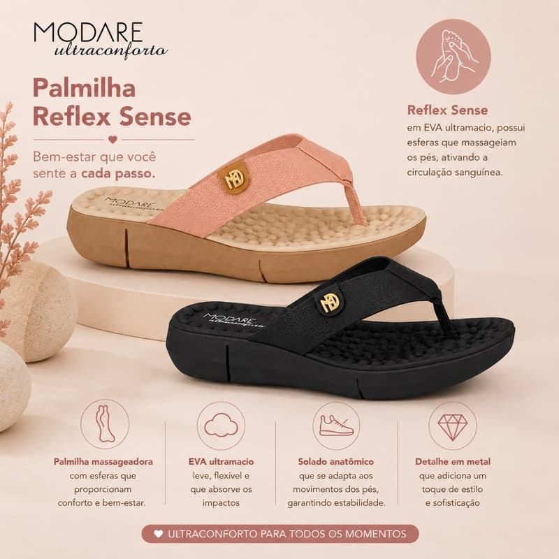 Chinelo Ortopédico Modare Feminino Massageador Esporão Fascite Plantar Conforto Original