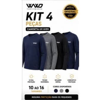 Camisa UV Infantil Térmica Blusa de Proteção Solar para Menino e Menina UV50