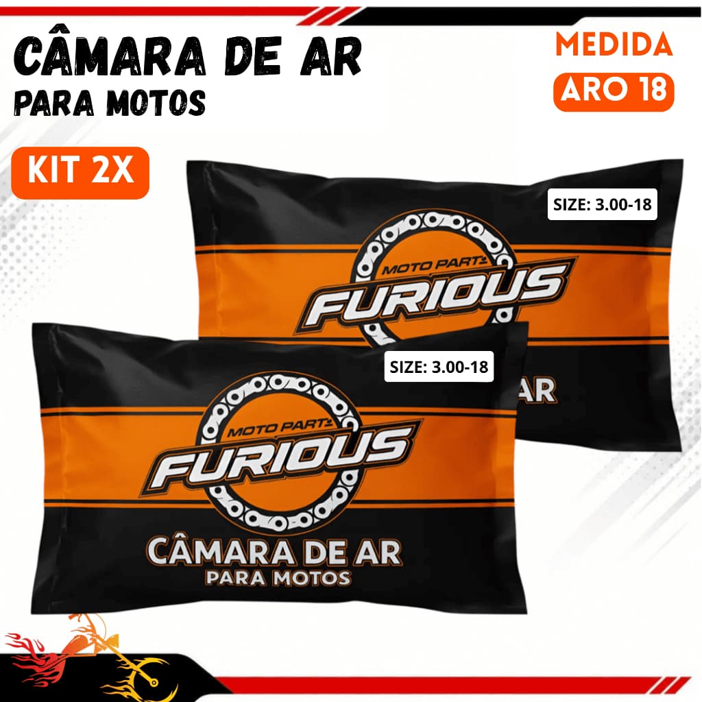 Kit Câmara de Ar Moto Aro 18 Reforçada Titan Fan 125 150 160 - Alta Durabilidade