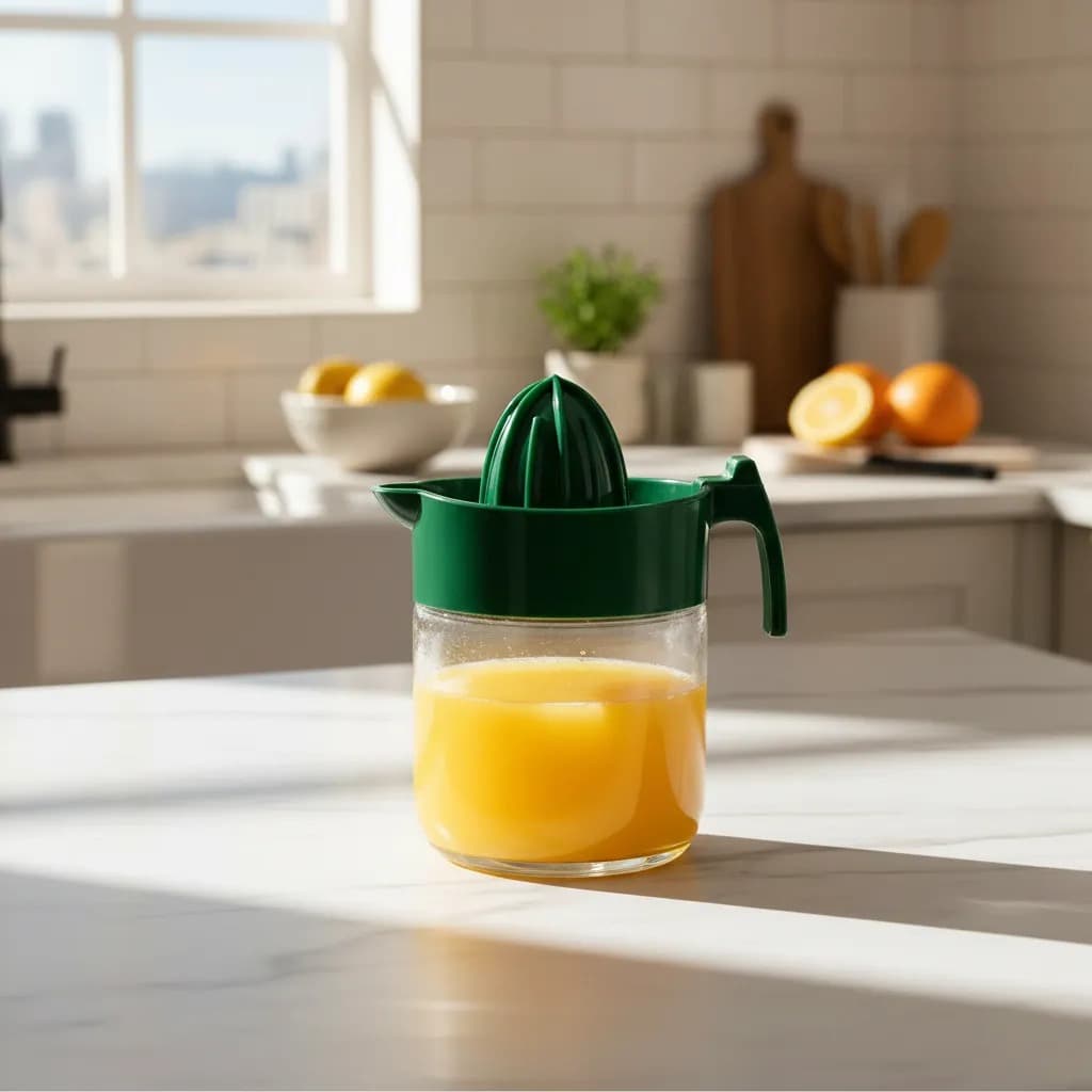 Espremedor Manual De Laranja E Limão Compacto Jarra De Vidro 425ml CORES SORTIDAS