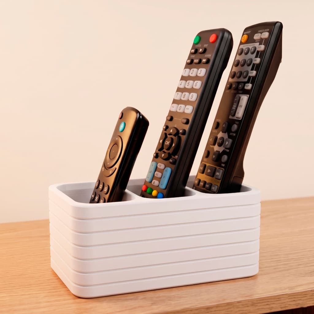 Organizador de Controle Remoto Premium - Porta Controle Decorativo Moderno e Funcional Para Seu Rack, Home e Sala de TV