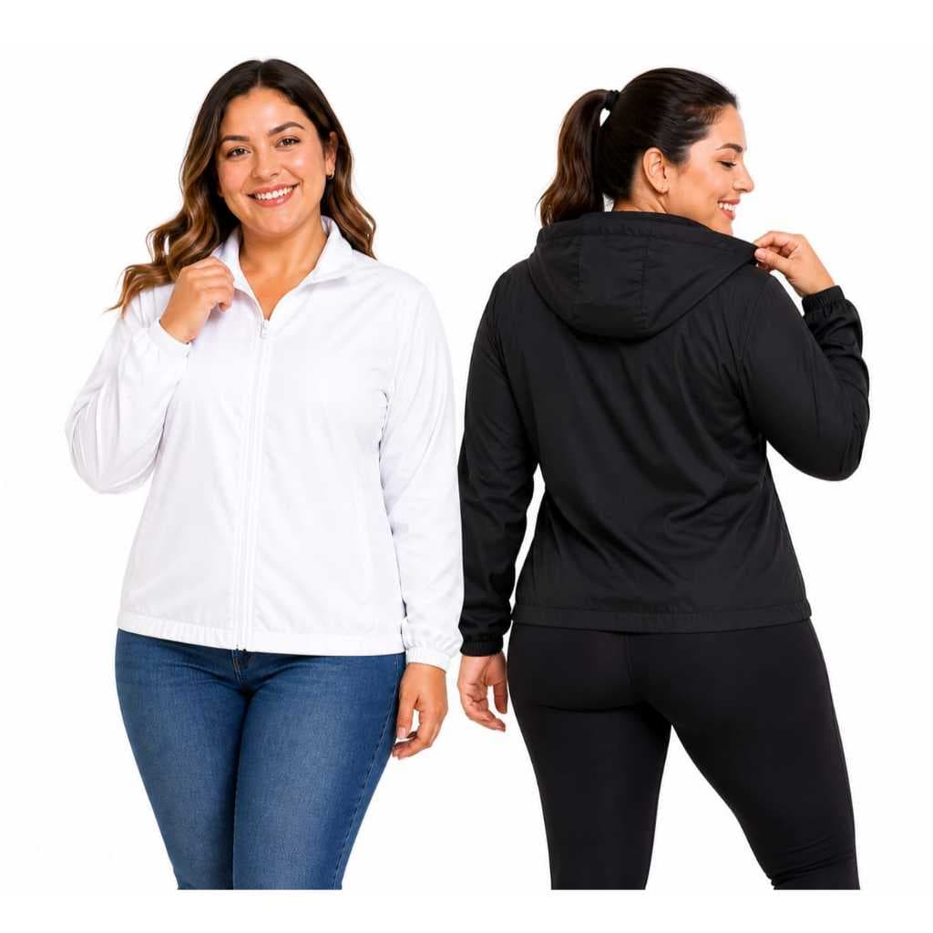 Jaqueta Corta Vento Feminino Ultra Leve Com Capuz Linda Blusa Do P ao G3