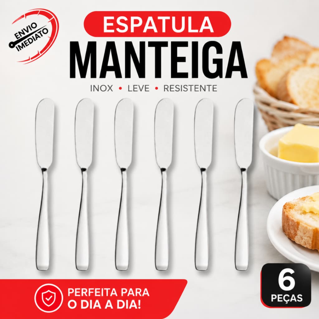Espatula para Manteiga Aço Inox Pate Geleia Requeijão Margarina Casa Cozinha Restaurante Padaria Buffet