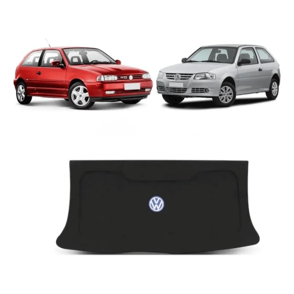 Tampão Bagagito Porta Malas Volkswagen Gol G2 G3 1996 a 2005 Carpete Preto R-Acoustic