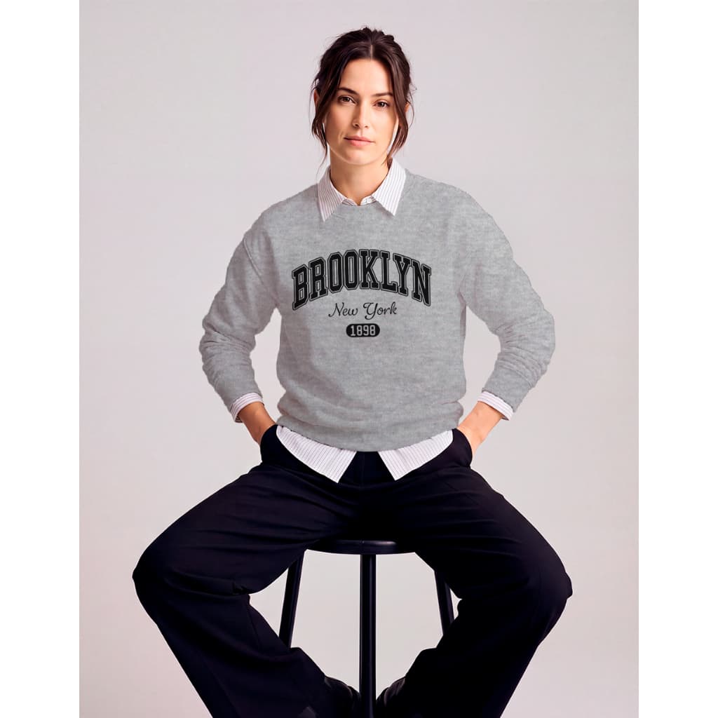 Blusa De Frio Gola Careca Moletom Grosso Estampa Estilosa New York Casual Unissex Inverno